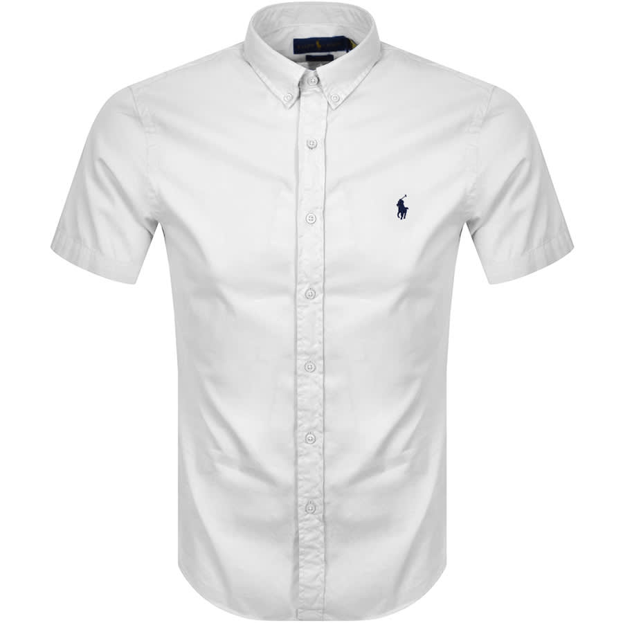 Alternative Image for ProductRalph Lauren Slim Fit Short Sleeve Shirt White1